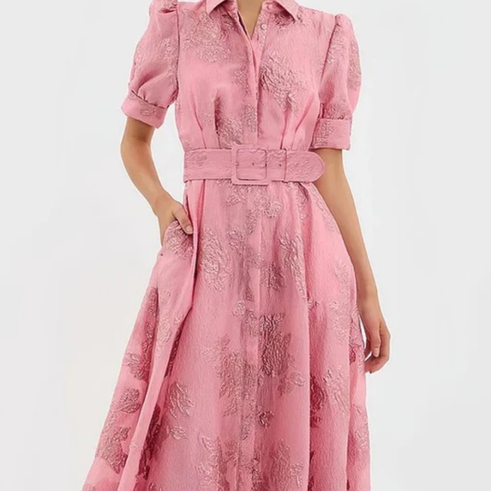 Elegant Pink Floral Dress